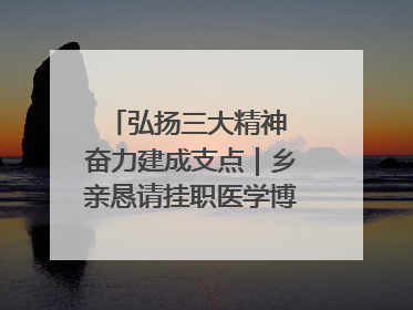 弘扬三大精神 奋力建成支点｜乡亲恳请挂职医学博士再留一年