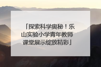 探索科学奥秘！乐山实验小学青年教师课堂展示绽放精彩