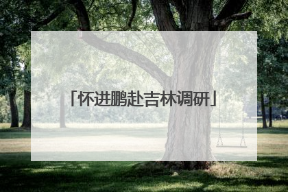 怀进鹏赴吉林调研