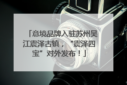 意境品牌入驻苏州吴江震泽古镇，“震泽四宝”对外发布！