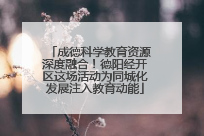 成德科学教育资源深度融合！德阳经开区这场活动为同城化发展注入教育动能