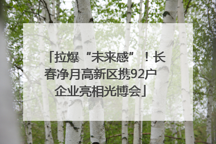 拉爆“未来感”！长春净月高新区携92户企业亮相光博会