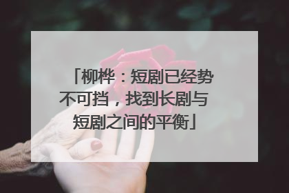 柳桦：短剧已经势不可挡，找到长剧与短剧之间的平衡