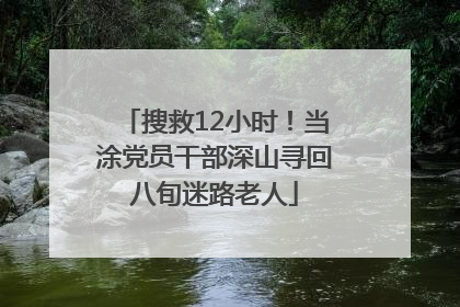 搜救12小时！当涂党员干部深山寻回八旬迷路老人
