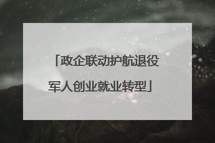 政企联动护航退役军人创业就业转型