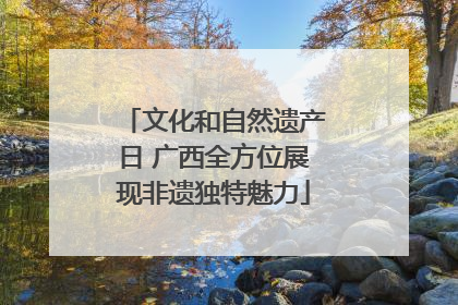 文化和自然遗产日 广西全方位展现非遗独特魅力