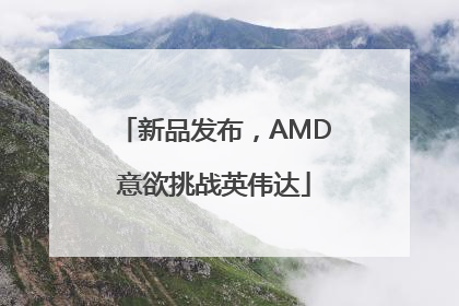 新品发布，AMD意欲挑战英伟达