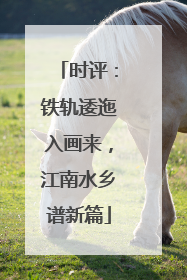 时评：铁轨逶迤入画来，江南水乡谱新篇