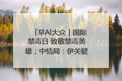 早AI大众｜国际禁毒日 致敬禁毒英雄；中情局：伊关键核设施被摧毁