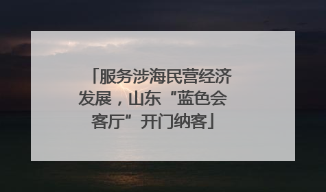 服务涉海民营经济发展，山东“蓝色会客厅”开门纳客