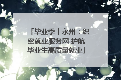 毕业季丨永州：织密就业服务网 护航毕业生高质量就业