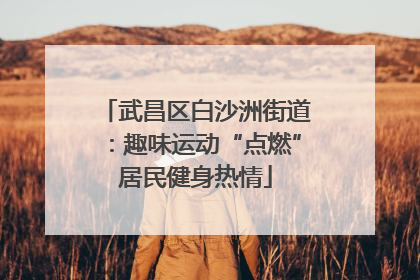 武昌区白沙洲街道：趣味运动“点燃”居民健身热情