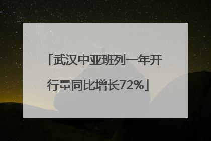 武汉中亚班列一年开行量同比增长72%