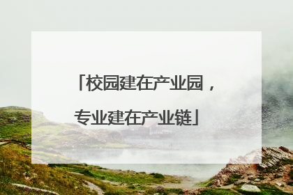 校园建在产业园，专业建在产业链