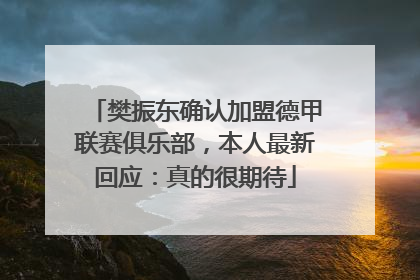 樊振东确认加盟德甲联赛俱乐部，本人最新回应：真的很期待
