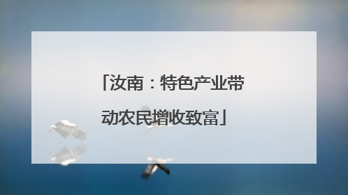 汝南：特色产业带动农民增收致富
