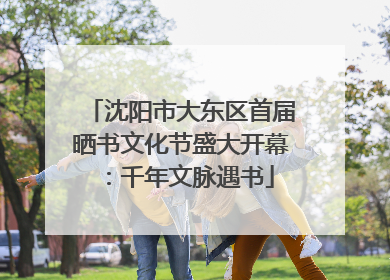 沈阳市大东区首届晒书文化节盛大开幕：千年文脉遇书