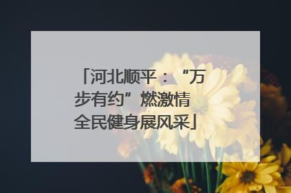 河北顺平：“万步有约”燃激情 全民健身展风采