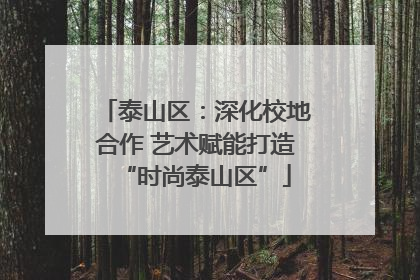 泰山区：深化校地合作 艺术赋能打造“时尚泰山区”