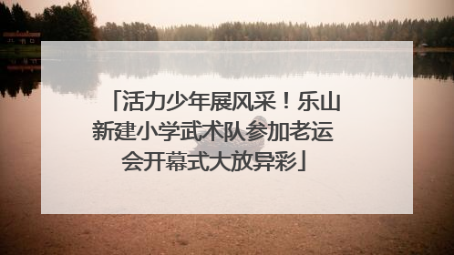 活力少年展风采！乐山新建小学武术队参加老运会开幕式大放异彩