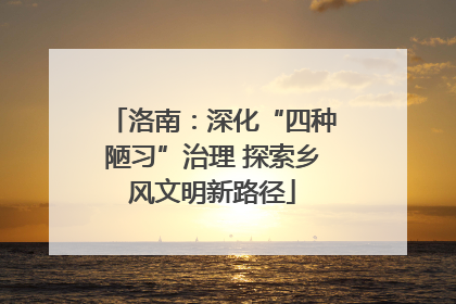 洛南：深化“四种陋习”治理 探索乡风文明新路径