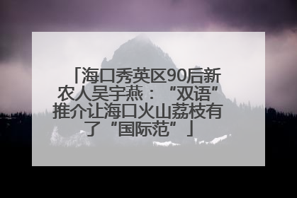 海口秀英区90后新农人吴宇燕：“双语”推介让海口火山荔枝有了“国际范”