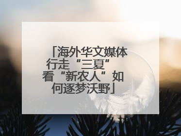 海外华文媒体行走“三夏” 看“新农人”如何逐梦沃野