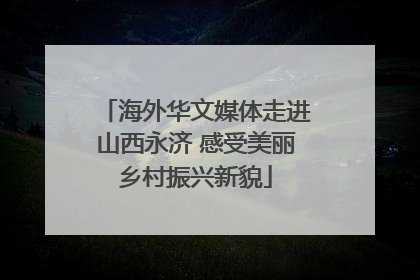 海外华文媒体走进山西永济 感受美丽乡村振兴新貌