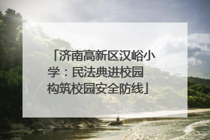 济南高新区汉峪小学：民法典进校园 构筑校园安全防线