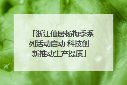浙江仙居杨梅季系列活动启动 科技创新推动生产提质