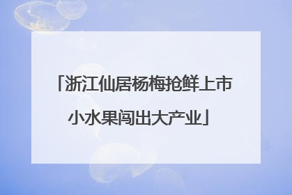 浙江仙居杨梅抢鲜上市 小水果闯出大产业