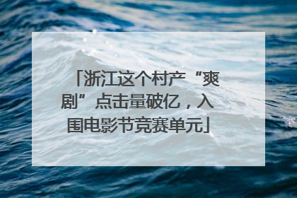 浙江这个村产“爽剧”点击量破亿，入围电影节竞赛单元