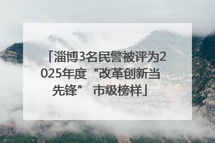 淄博3名民警被评为2025年度“改革创新当先锋” 市级榜样