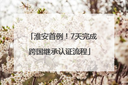 淮安首例！7天完成跨国继承认证流程