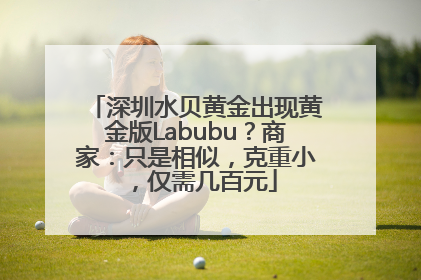 深圳水贝黄金出现黄金版Labubu？商家：只是相似，克重小，仅需几百元