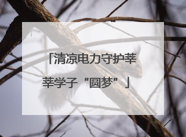 清凉电力守护莘莘学子“圆梦”