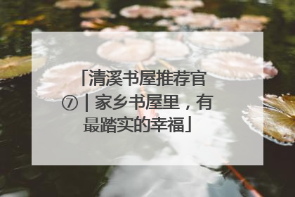 清溪书屋推荐官 ⑦｜家乡书屋里，有最踏实的幸福