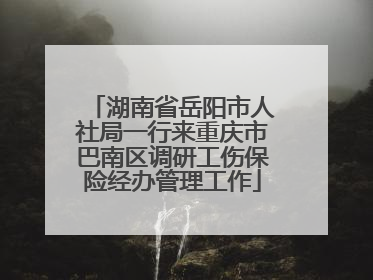 湖南省岳阳市人社局一行来重庆市巴南区调研工伤保险经办管理工作
