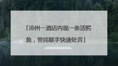 漳州一酒店内现一条活鳄鱼，警民联手快速处置
