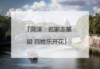 菏泽：名家走基层 百姓乐开花