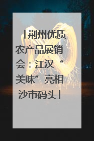 荆州优质农产品展销会：江汉“美味”亮相沙市码头