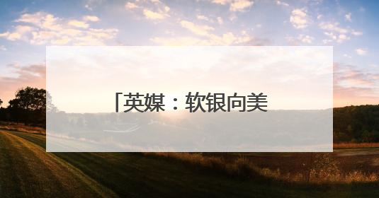 英媒：软银向美日高层提议设立联合主权财富基金