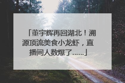 董宇辉再回湖北！溯源顶流美食小龙虾，直播间人数爆了……