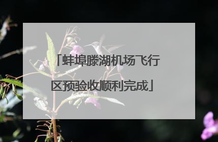 蚌埠滕湖机场飞行区预验收顺利完成