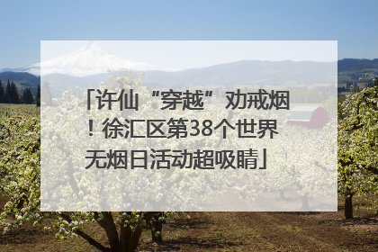 许仙“穿越”劝戒烟！徐汇区第38个世界无烟日活动超吸睛