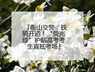 衡山交警：铁骑开道！“荧光绿”护航高考考生直抵考场