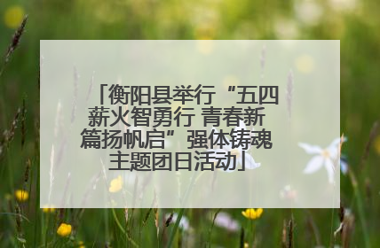 衡阳县举行“五四薪火智勇行 青春新篇扬帆启”强体铸魂主题团日活动
