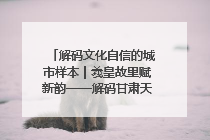 解码文化自信的城市样本｜羲皇故里赋新韵——解码甘肃天水的文化自信样本