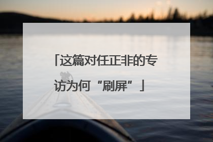 这篇对任正非的专访为何“刷屏”