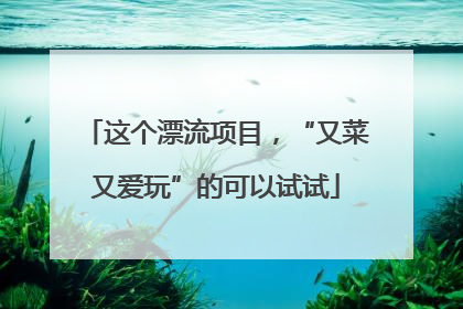这个漂流项目，“又菜又爱玩”的可以试试